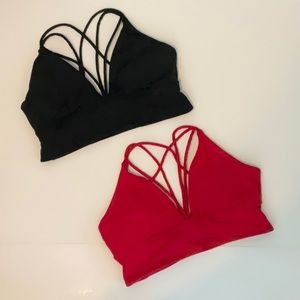 Set of Crisscross Push-up Sports Bras